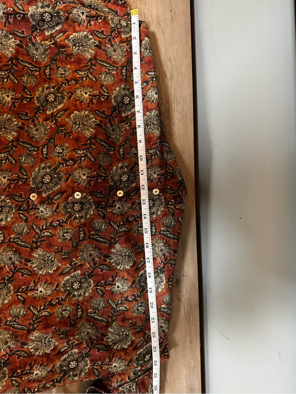 NATURAL LIFE Long Sleeve Floral Maxi Shirt Dress in Rust Brown and Olive - Picture 13 of 13